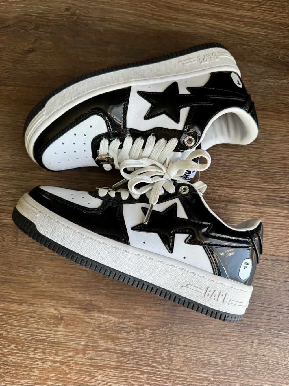 Bape Kids Black & White Sneakers